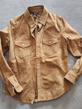 Forever 21  100% Suede Shirt Jacket